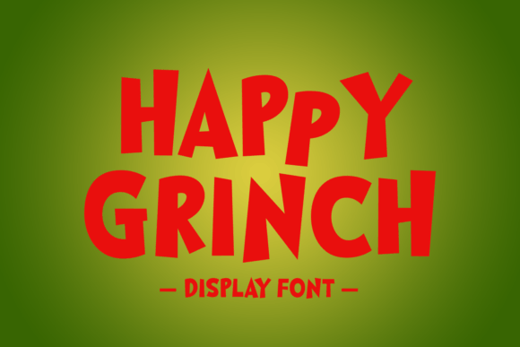 Happy Grinch: A Joyful Display Font for Small Business Branding