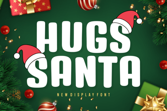 Hugs Santa: A Festive Display Font for Editorial Warmth