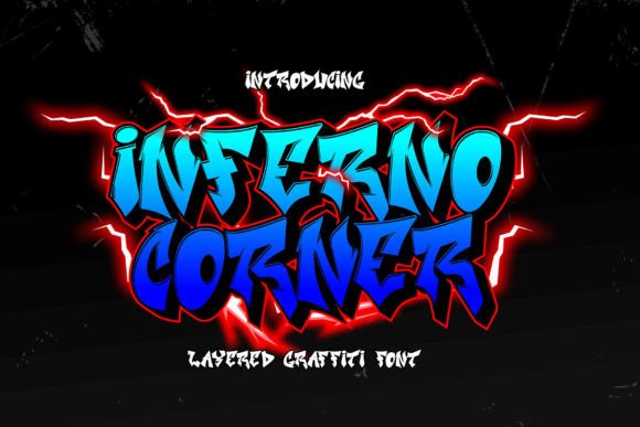 Inferno Corner: A Bold Display Font for Handmade Labels & Printables