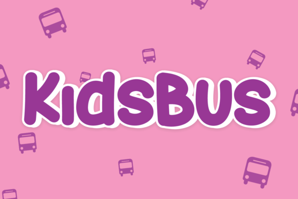 Kids Bus: A Playful Display Font for Small Business Branding