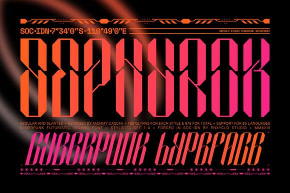 Sephyrok: A Cyberpunk Display Font for Bold Handmade Designs